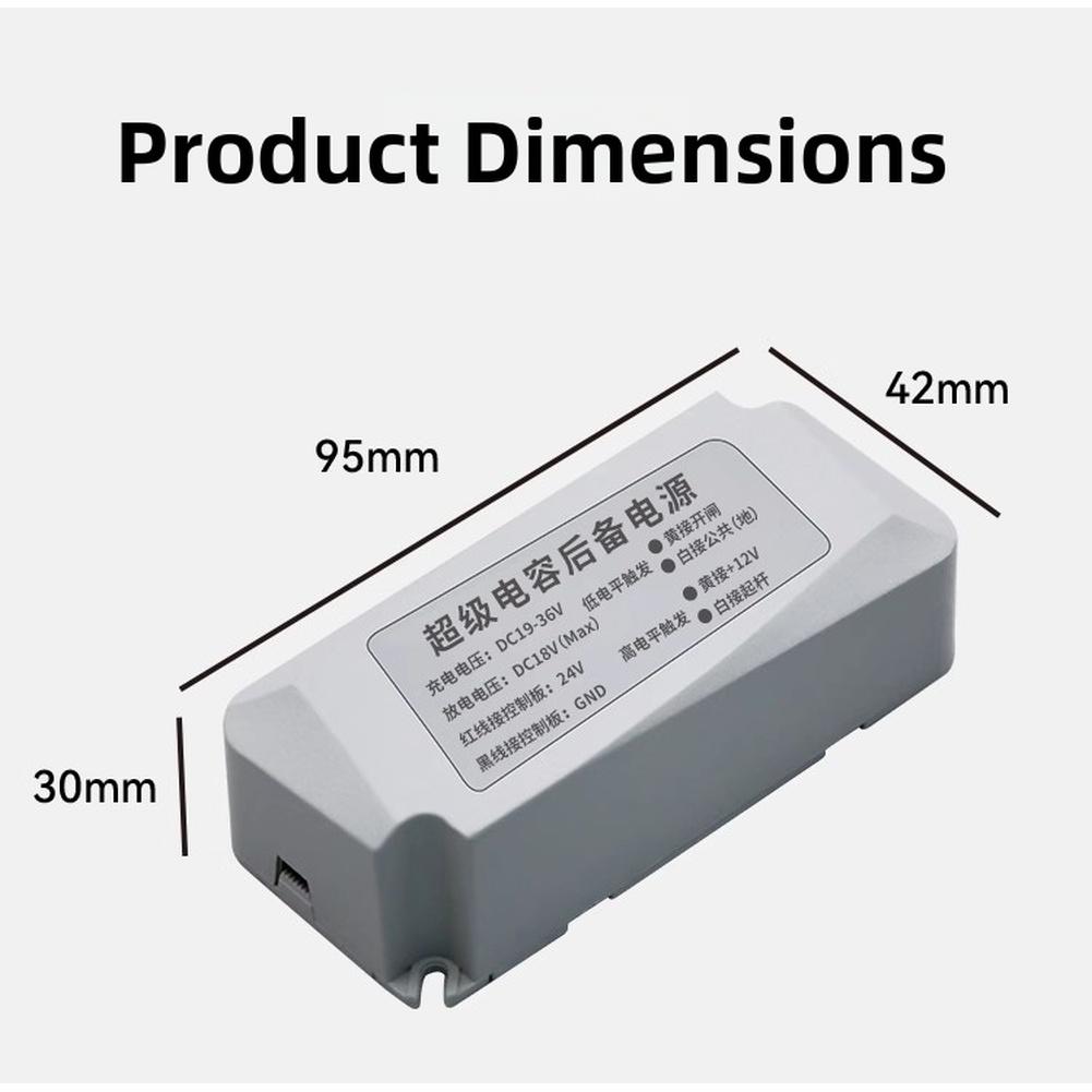 1pc Capacitor Backup Power Supply For 24VDC Brushless Guardrail Lifting Accessories Easy Installation