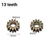 Durable Electric Hand Drill Gear 2Pcs 9-16 Teeth Parts Fit 550 775 Motor Shafts for Cordless Charging Drill Replacement