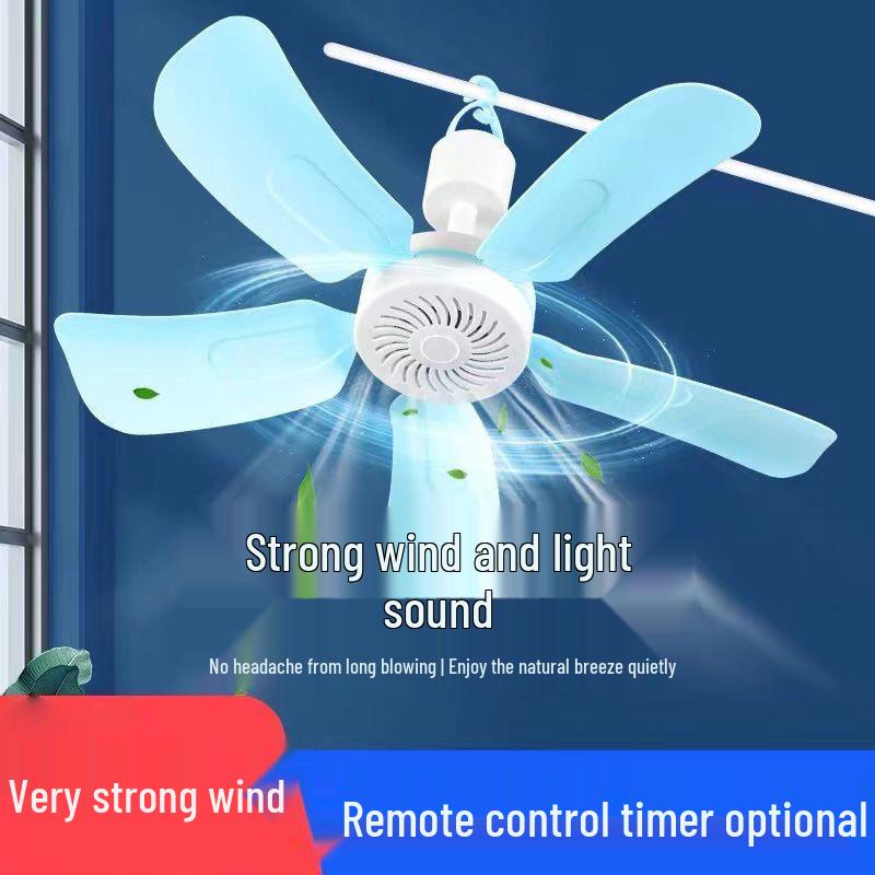 Compact Silent Ceiling Fan for Dorms and Bedrooms