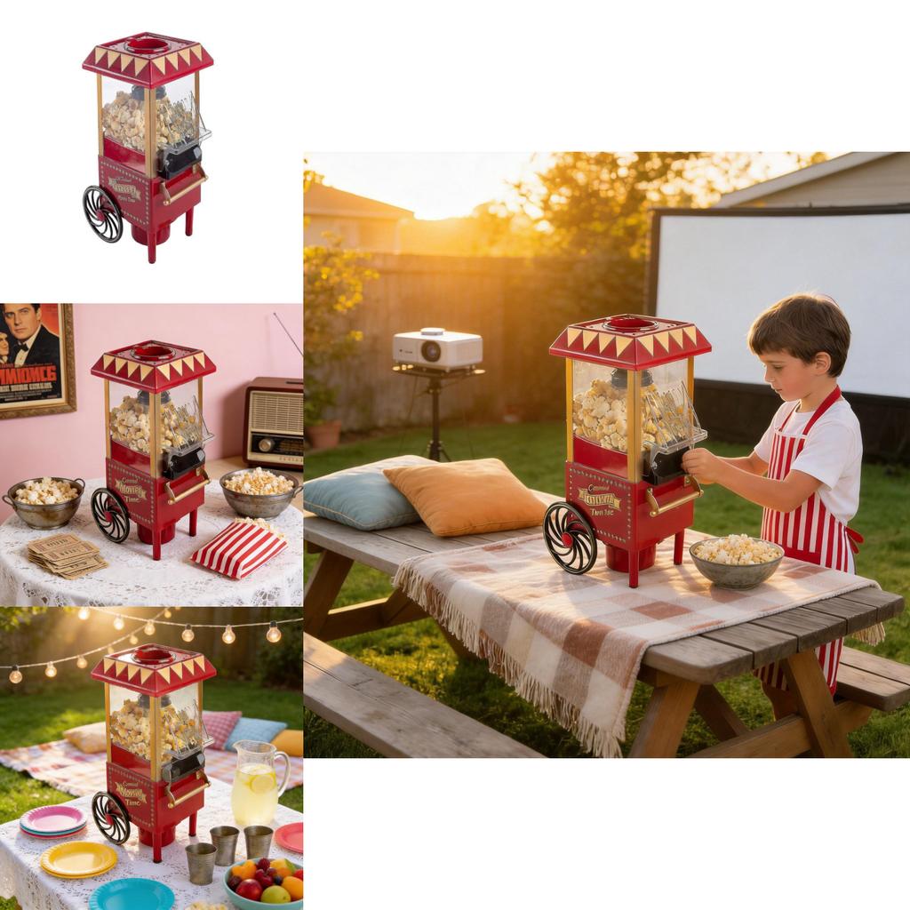 Pony Car Popcorn Machine With Electric Heating For Childrens Play And Party Fun