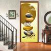 3D Landscape Door Fridge Decoration Stickers Animal Simple Abstract Lines Flowers Wallpaper For Living Room Home Decor Bedroom Art Decals