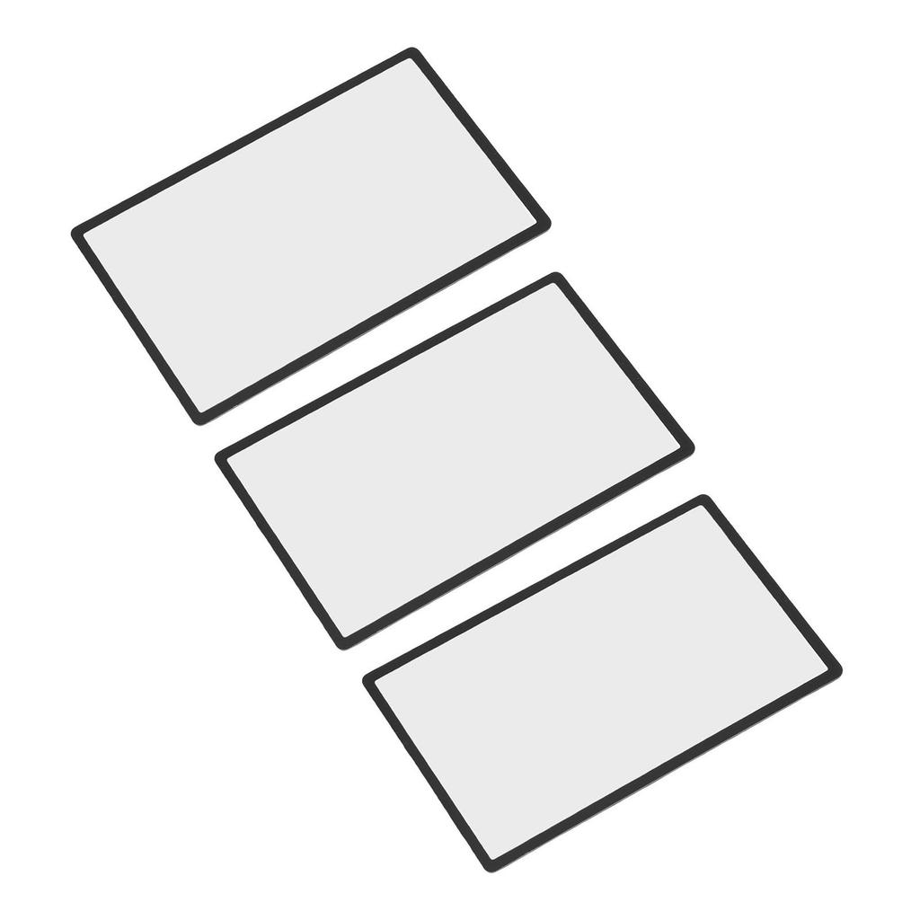 3Pcs Upper Top Screen Lens Replacement Plastic Cover for 2DS Handheld Game Console LCD Screen Parts Accessories Black