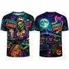 Halloween Pumpkin Graphic T-shirt Men 3D Print Short Sleeve Funny T-shirt Fashionable Comfortable Loose Casual Versatile Sports T-shirt