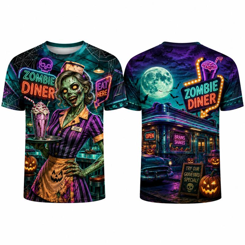 Halloween Pumpkin Graphic T-shirt Men 3D Print Short Sleeve Funny T-shirt Fashionable Comfortable Loose Casual Versatile Sports T-shirt