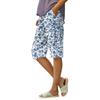 Damesommer Elastisk midje Trykte bomulls- og linsløse shorts