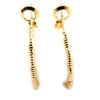 Les Trésors De Lily [L4569] - Gold Plated Hoop Earrings 'Choreography' - 25x2 Mm