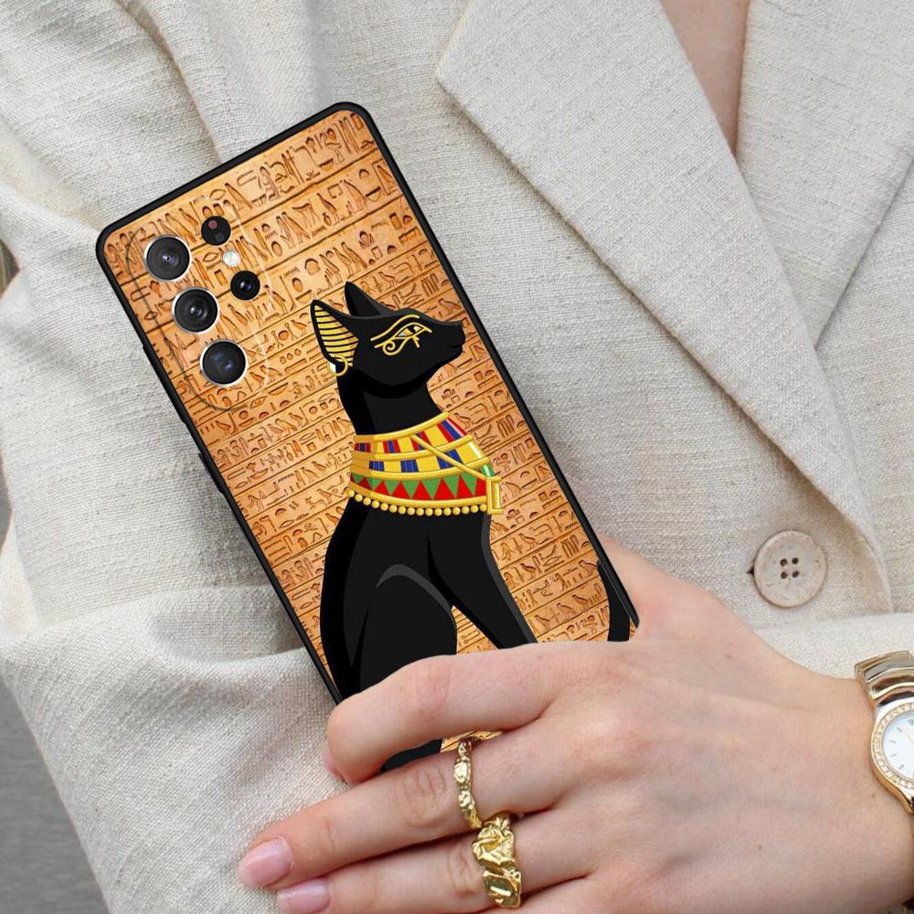 Ägypten Nefertiti Anubis WEICHE Handyhülle für Samsung Galaxy S26 Ultra S25 S24 S23 S22 S21 S20 Note10 Hülle