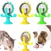 Pet Treat Dispenser Toy Spinning Windmill, Cat Self-Play Boredom Relief, Cat Entertainment Teaser Toy, 1PC