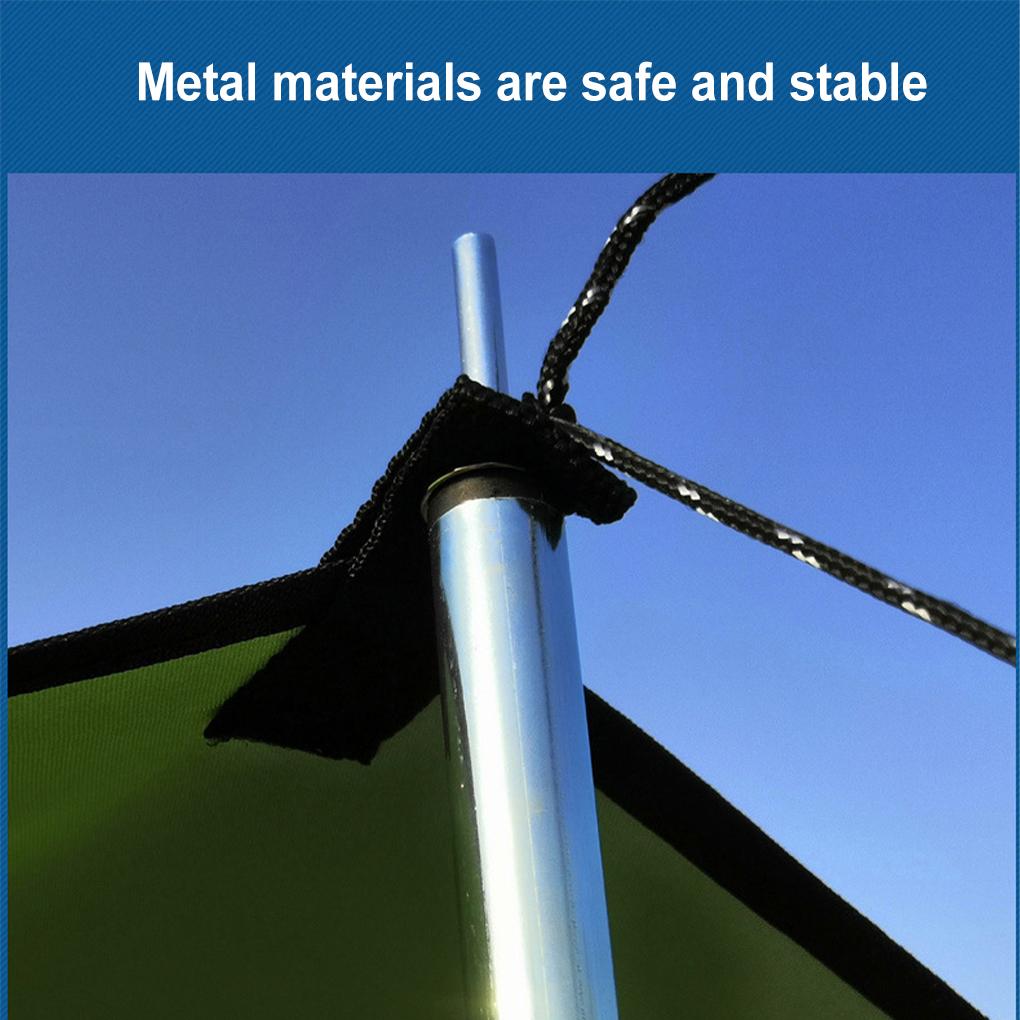 Car Side Awning Portable Foldable Height Adjustable Metal Rod Windproof Sunproof Automotive Tent Camping Sunshade Canopy