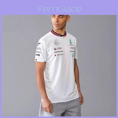 Camiseta Estilosa de Manga Curta 2024 da Equipe F1 -benz com Caimento Solto Confortável