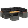 VidaXL Garden Lounge Set with Cushions 8 Pcs, Patio Sofas, Patio Furniture Set, Outdoor Furniture, Black 3273190