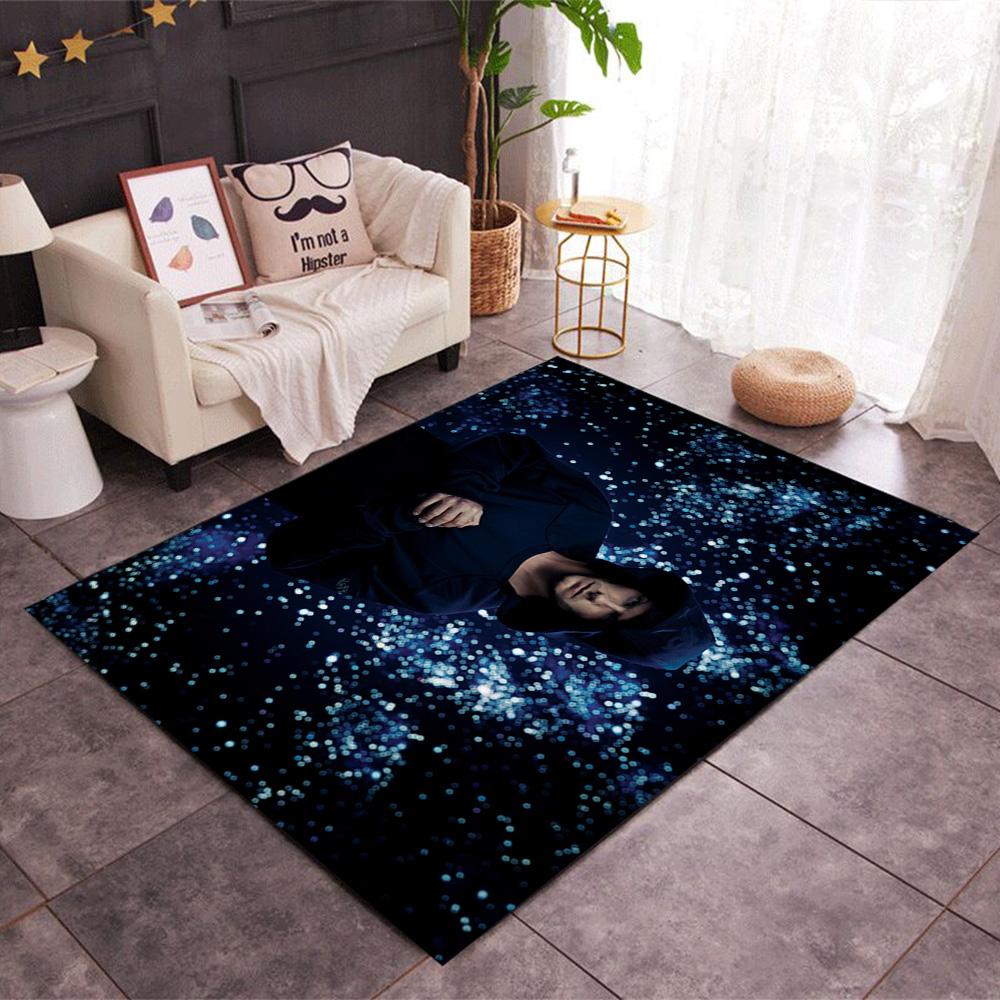 Man Black White Carpet Design for Dining Room Playrooms Decorate room Study room Anti-slip Rug Office home decor