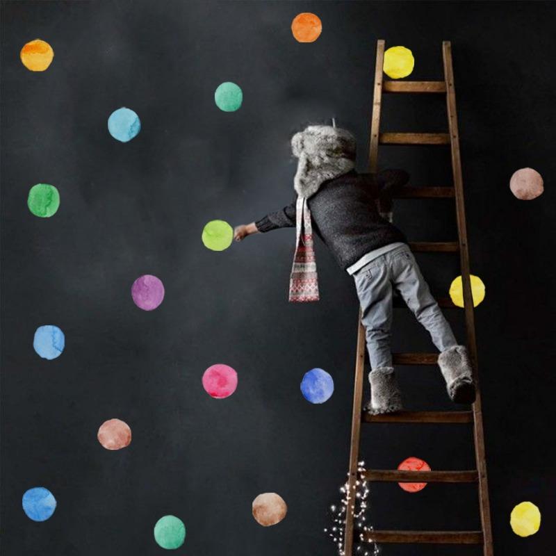 29 Pcs/Set PVC Baby Wall Decals Colored Dots Creative Stickers for Children Vinyl Nursery Room Decoration
