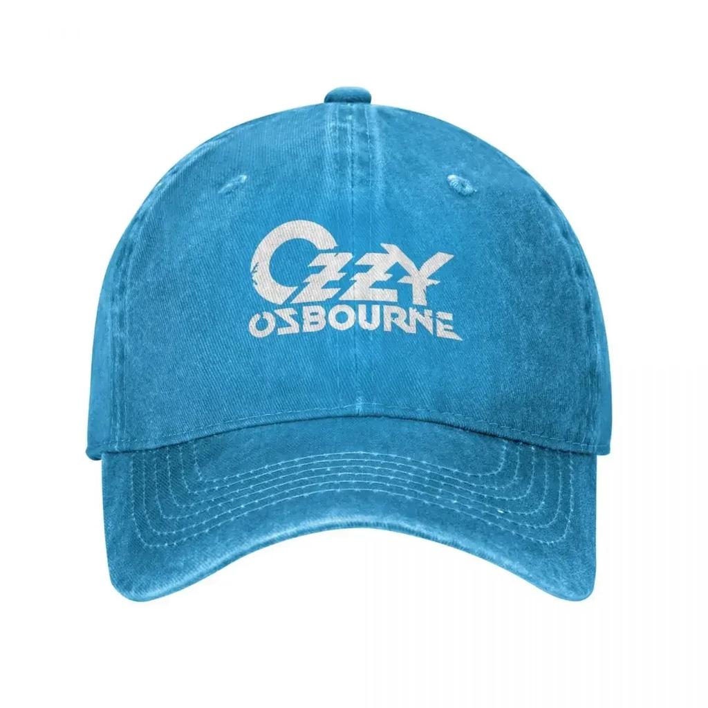 White Ozzy Osbourne Letters Music Band Sport Retro Denim Washed Baseball Caps For Women Cowboy Dad Hats Hiking Mens Snapback Cap