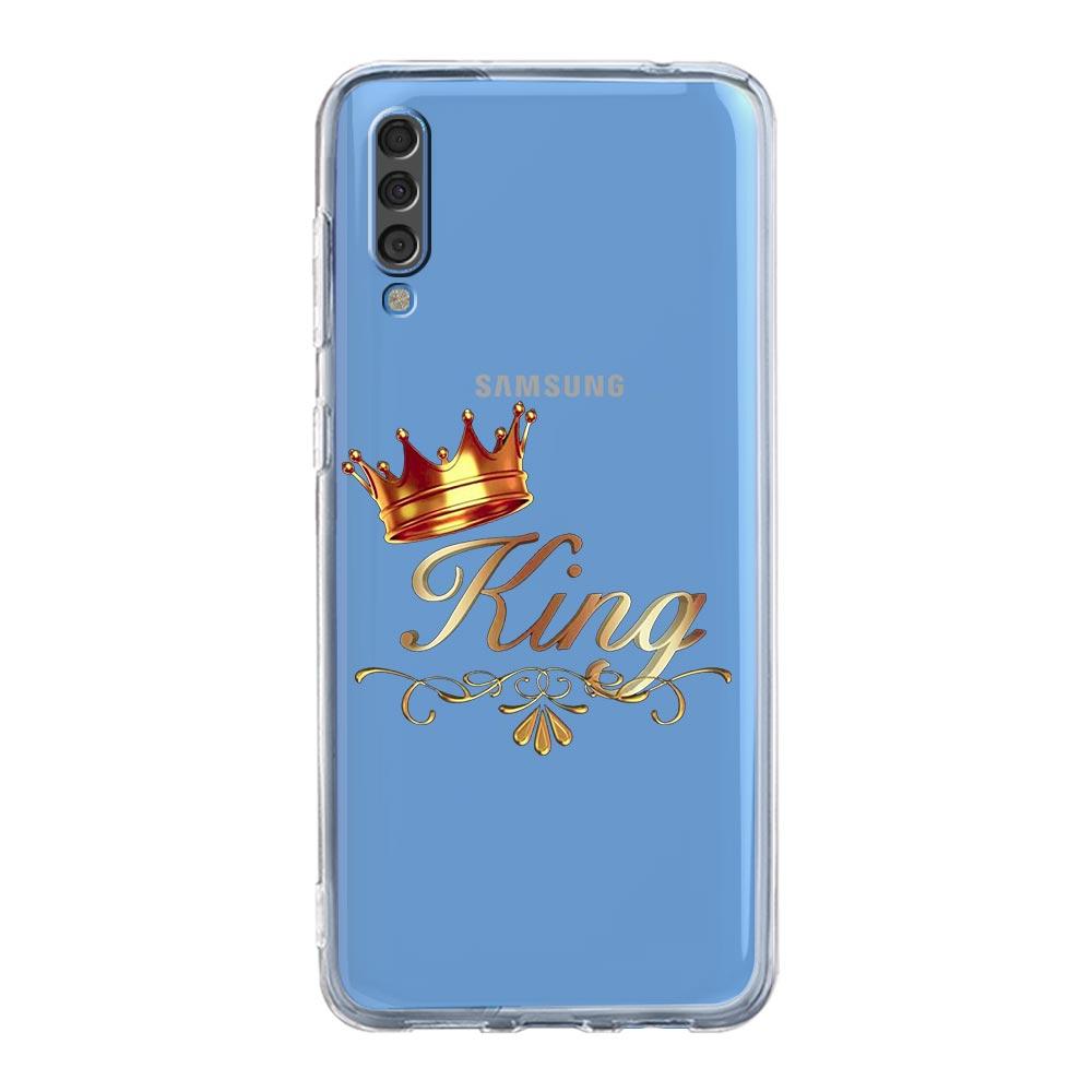 Phone Case For Samsung A14 5G A12 A22 A32 A34 A42 A52 A54 A50 A70 A72 A40 A20E A10S A20S A02S A04S Couple Style Crown king Queen