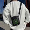 Personalized Design Vertical Mobile Phone Bag Men's and Women's Text Creative Small Square Bag Lightweight Small Satchel Retro Shoulder Messenger Bag