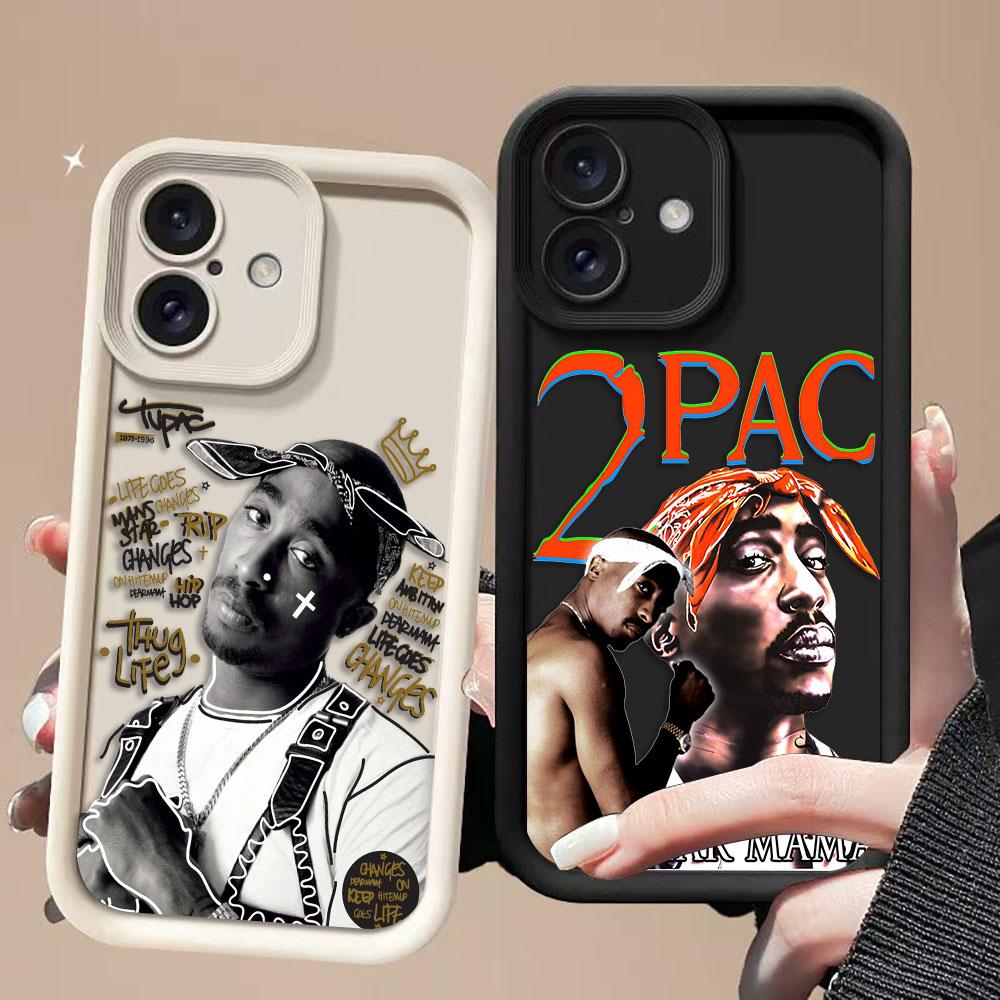 Tupac Shakur Hip Hop 2pac Cover Phone Case For Redmi NOTE 9 9S 10 10S 11 11S 11T 12 12S 13 14 PRO PLUS 4G 5G Silicone Case Shell