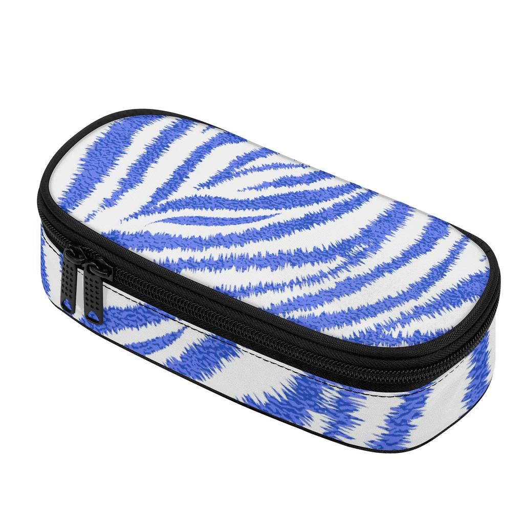 Pencil Bag 300D Polyester Spacious Storage Smooth Zipper with Pen Slots Mesh Pocket and Spacious Main Compartment for Students