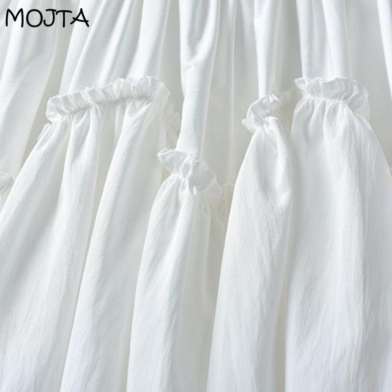 Fluffy Short Skirt Spring Summer All-match Sweet Skirt Women's High Waist A-line Skirt