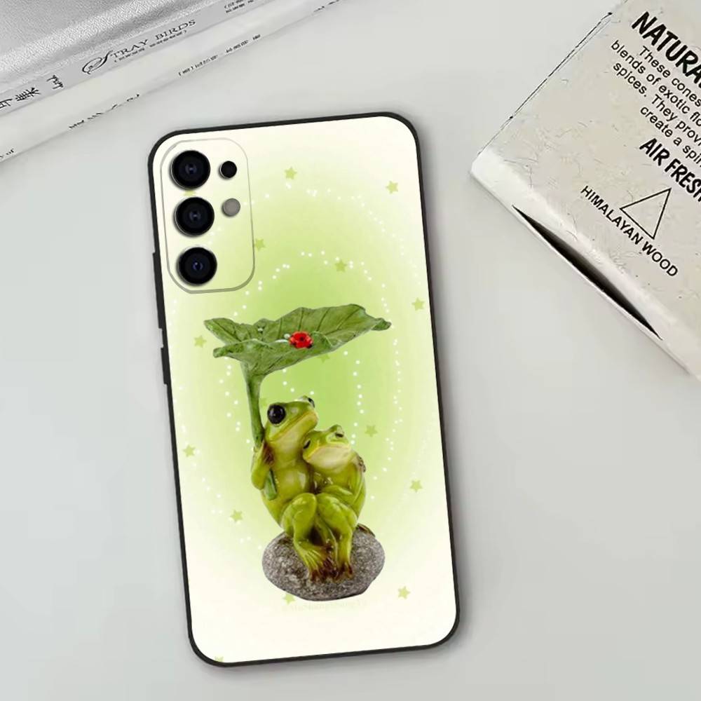 Funny Frogs Phone Case For Samsung S25,S24,S21,S22,S23,S30,Ultra,S20,Plus,Fe,Lite,Note,10,Black Cover