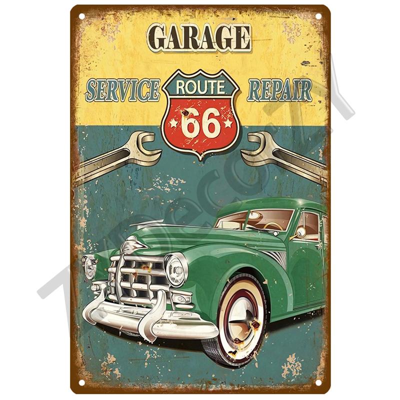 Route 66 Metal Sign House Plaque Metal Poster Tin Sign Plate Wall Posters Vintage Retro Aesthetic Room Decor Wall Art Decoration