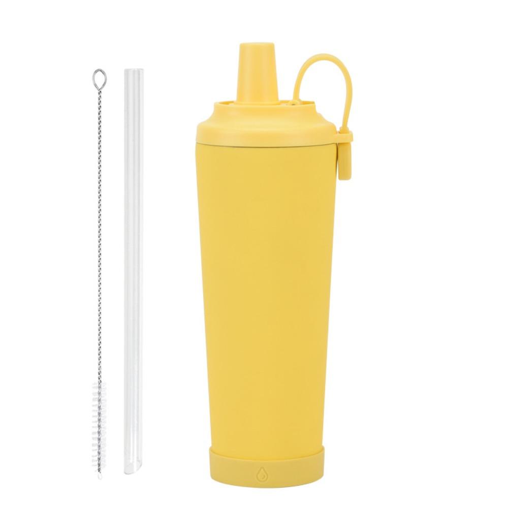 

830ml Thermal Cup Magnetic Handle Insulated Water Bottle Portable Insulated Tumbler Gym жёлтый