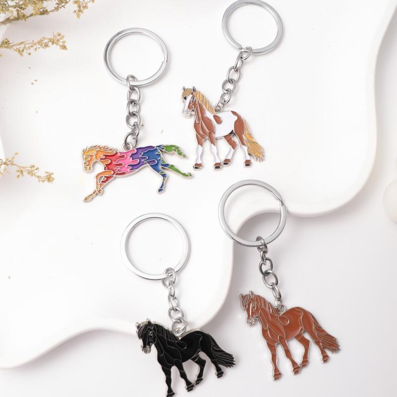 Creativity Zodiac Horse Metal 2026 Year Of The Horse Mascot Pendant Car Ornament Bag Hanging Decoration New Year Gifts