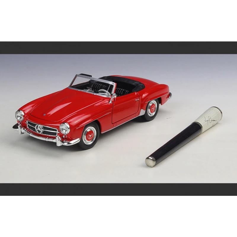 WELLY 1/24 1955 Mercedes-Benz 190 SL Alloy Roadster Sports Car Model Diecast Metal Classic Retro Old Car Vehicle Model Kids Gift