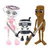 Tungtungsahur Figure Ballerina Cappuccino Action Figure Brainbot Animation Tralalero Tralala Shark Decoration Piece Movable 3D Printed Plaything