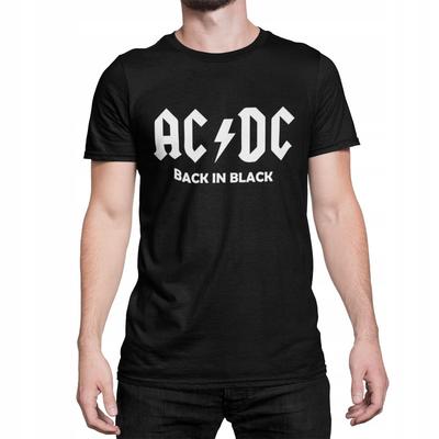 Koszulka Back In Black Zespoł Acdc Na Koncert Rock