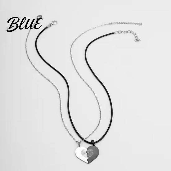 Romantic Heart Necklace Pair 1 Couple Matching Necklaces Pendant Love