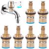 10/1x Faucet Valves Replacement Brass Stainless Steel Faucet Valves Household Sink Tap Inner Cartridges Bathroom Kitchen Faucet