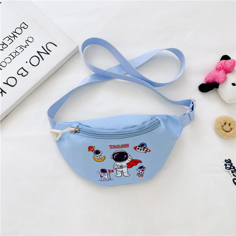 

Очаровательная мини-мультяшная поясная сумка для детей, милый холщовый кошелек для монет, унисекс, в нескольких цветах, для повседневного использования синий