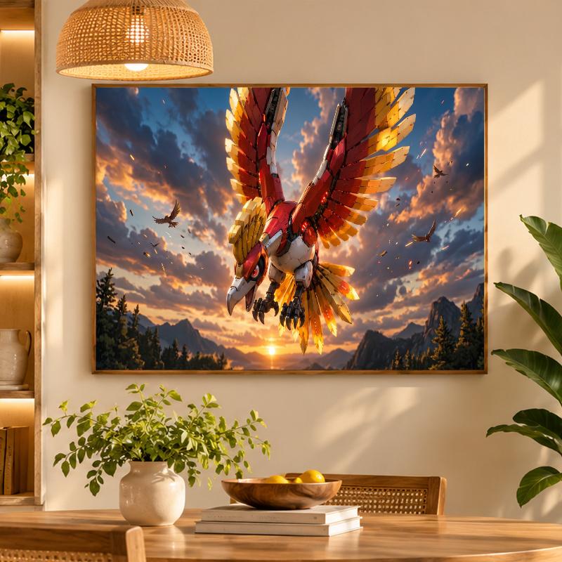 5D Diamond Painting Ho-Oh DIY Full Drill Diamond Art Kit Home Decoration
