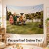 Custom Name Text Tapestry,Shaun the Sheep Boho Wall Hanging, Decorative Backdrop Tapestry For Room