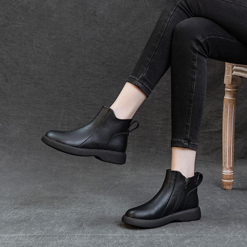 

Autumn/Winter Vintage Martin Boots for Girls, Short Boots Versatile, Coarse Heels, Chelsea Women s Boots 36 чорний