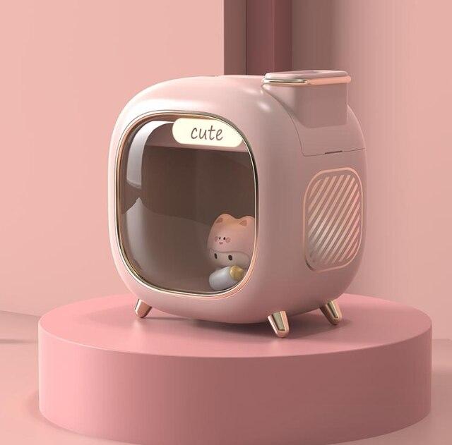 

500 мл большой емкости увлажнитель USB перезаряжаемый аккумулятор ультразвуковой увлажнитель воздуха портативная кукла милая спальня USB розовый