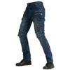 Men's Four-Season Motorcycle Riding Jeans with Protective Gear, Casual Off-Road Zipper Style, Anti-Fall Racing Pants