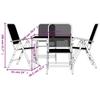VidaXL Garden Dining Set 5 Pcs Anthracite Metal Mesh 3211819