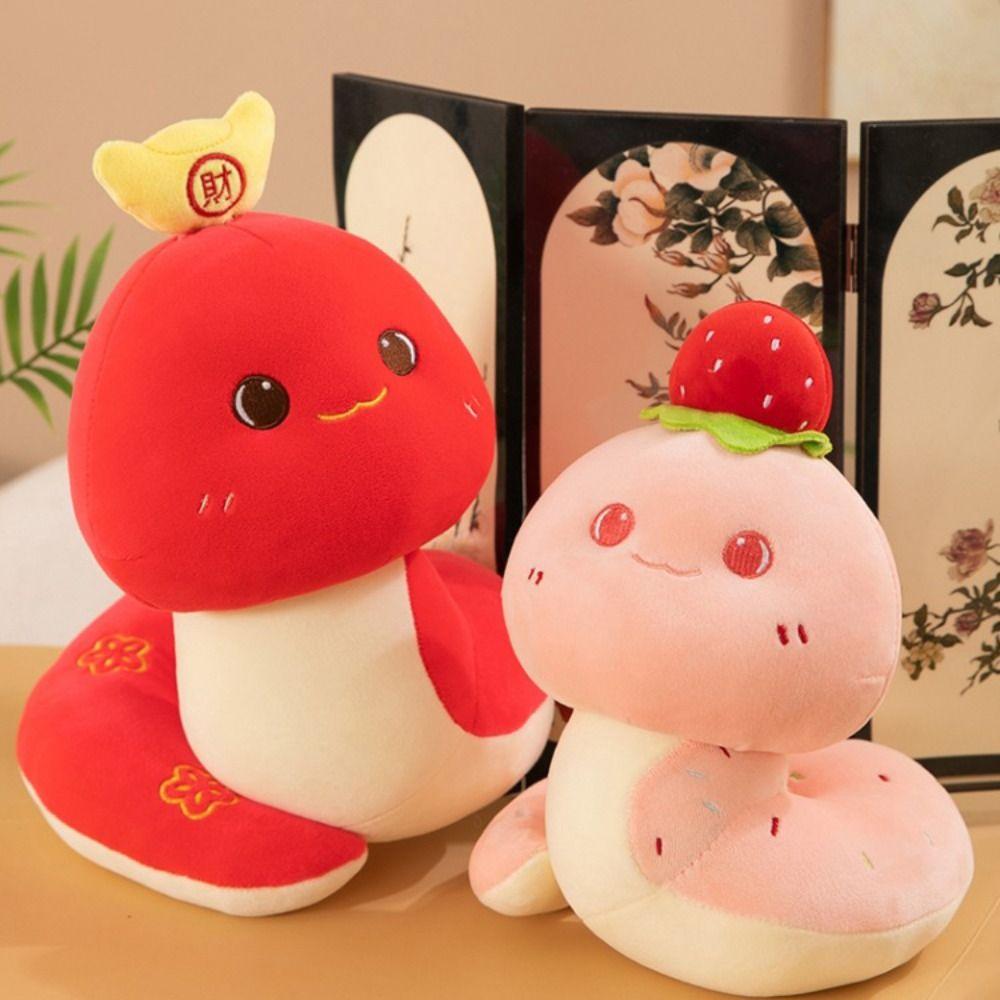 Chinese Style Wealth Snake Year Mascot Toy Good Luck Lucky Snake Doll Plushies  Children