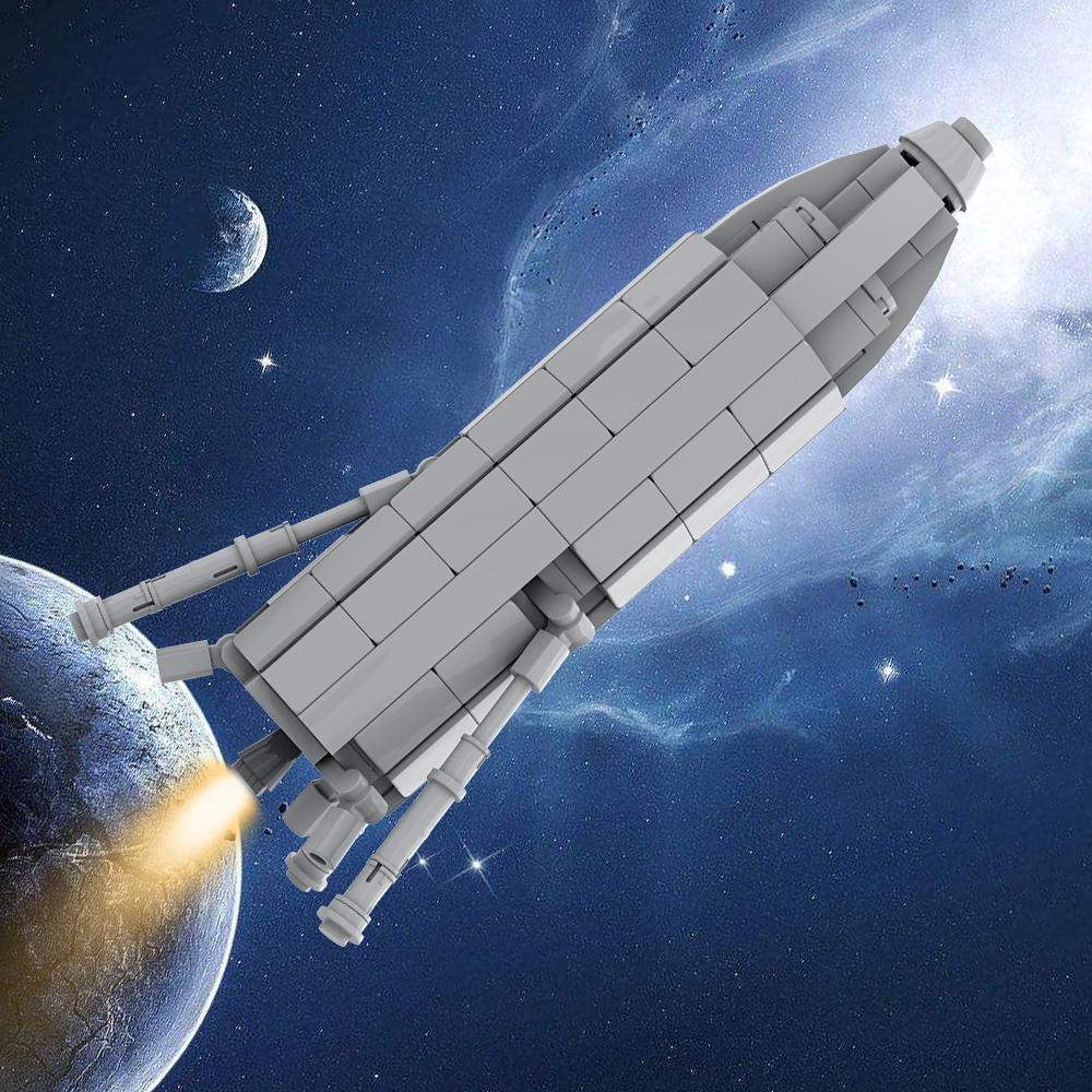 MOC SpaceX Starhopper Raketa Stavebnice Model Raketa pro Průzkum Vesmíru Nosič Raket Stavebnice Hračky Dětské Dárky k Narozeninám