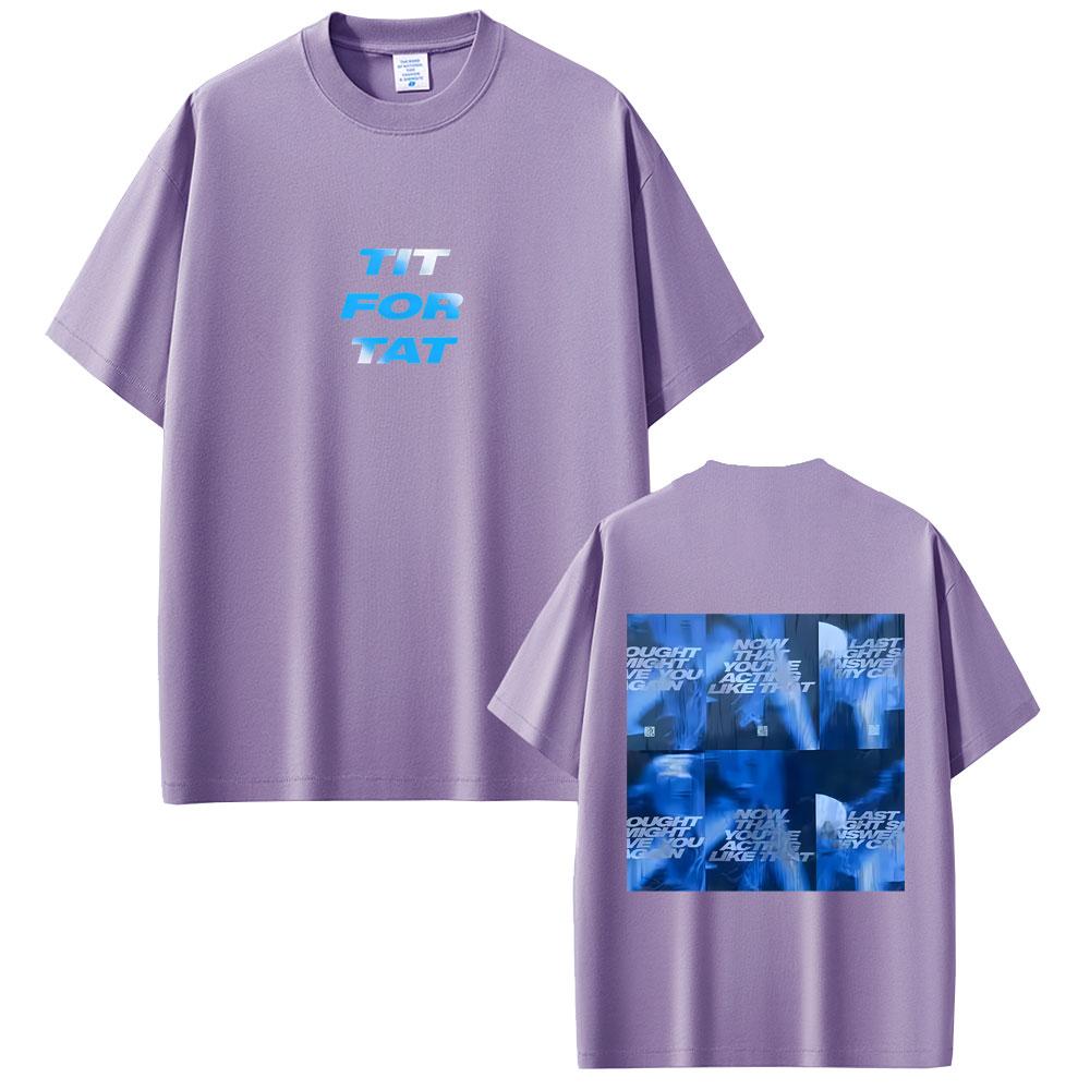 Tate McRae TiT for Tat Graphic T Shirt Unisex Women Hip Hop Fashion Pop Music Tshirt Unisex Casual Cotton Short Sleeve Tshirts
