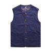 Gilet da pesca da uomo taglia forte in cotone con scollo a V – Giacca casual senza maniche per mezza età e anziani