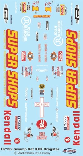 Atlantis Models 1/25 Scale Don Garlits Swamp Rat XXX Rear-Engine Dragster Plastic Model Kit (ATLAMCH7152)