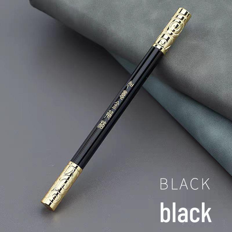 Goldener Knüppel Signatur Drehbarer Gelstift - Retro Chinesischer Stil für Büroschreiben und Geschäftsunterzeichnungen