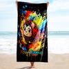 1PC Custom Name Ladybug Art Beach Towel Highly Absorbent And Sand-Resistant Towel for Swimming, Pool, Yoga, And Travel Lightweight