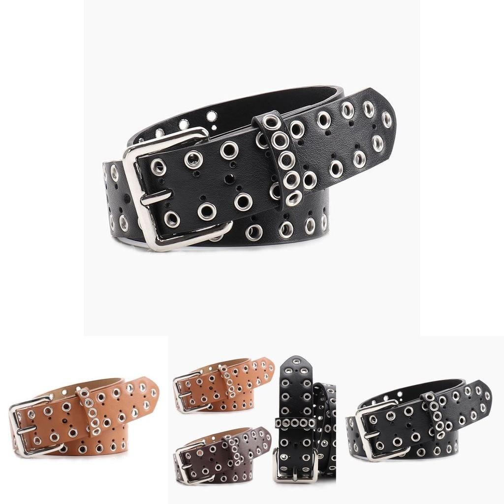 Trendy Women Hollowed Metal Leather Belt With Alloy Closure For Casual Outfit And Party Looks
