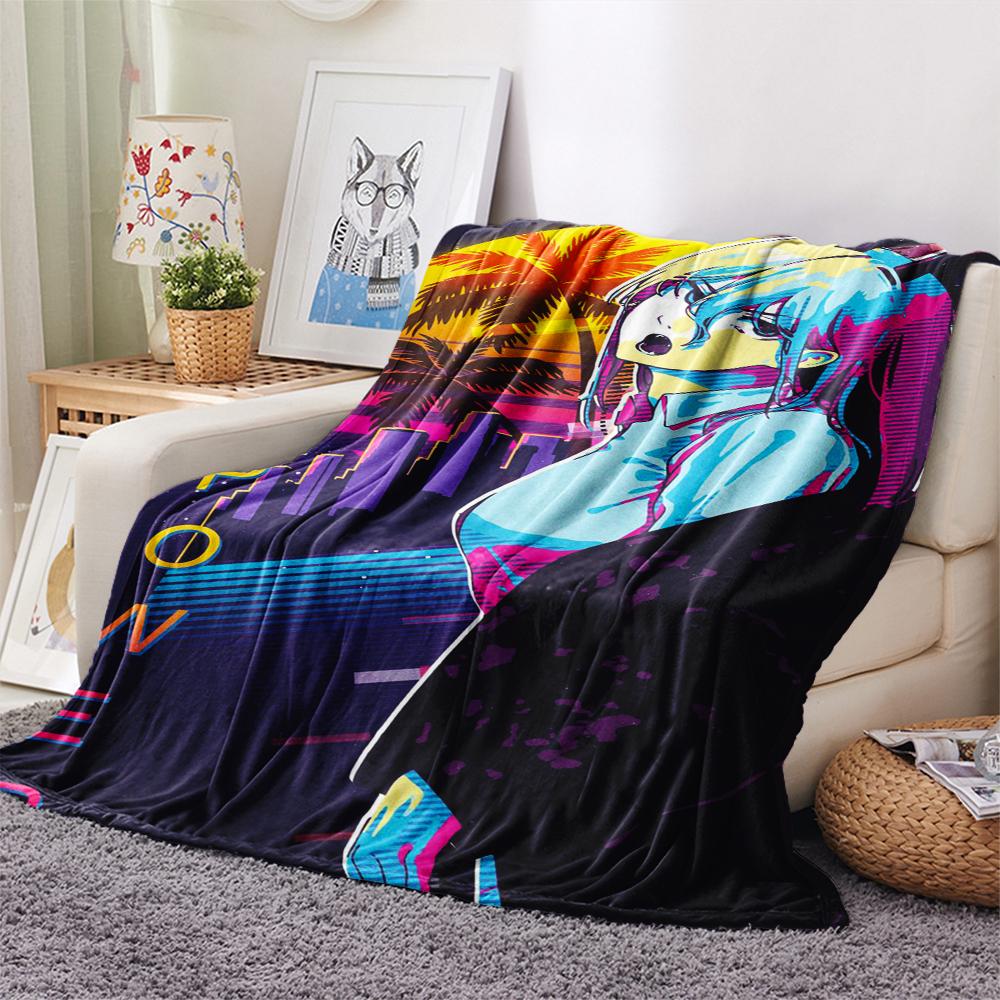 1 Pezzo Coperta in Flanella con Stampa Cartone Animato, Alta Qualità Confortevole per Tutte le Stagioni, Decorazione per la Casa, Calore e Comfort, Perfetta per Regalo di Natale Compleanno