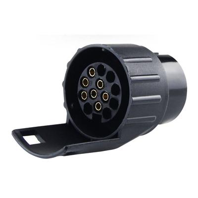 Brand New Socket Converter 7 To 13Pin Traction Towing Traction Trailer Truck Waterproof 7 To 13 Pin Adapter Black