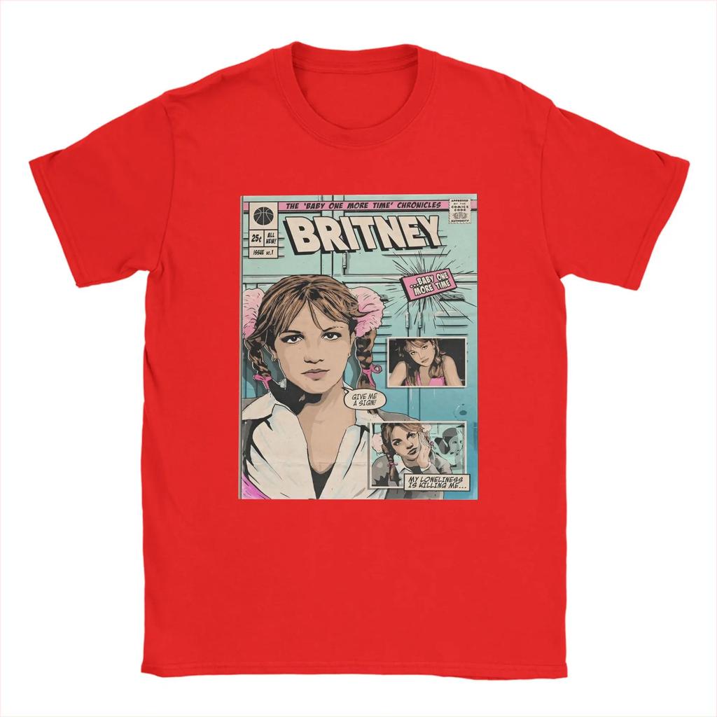 Zabawna Koszulka Britney Spears Męska Okrągły Dekolt Bawełniana Koszulka Krótki Rękaw T-shirt Pomysł na Prezent Ubrania